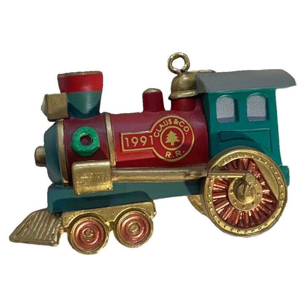 Vintage 1991 Hallmark Ornament Claus & Co. R.R. Locomotive #1 of 4 Train Xmas